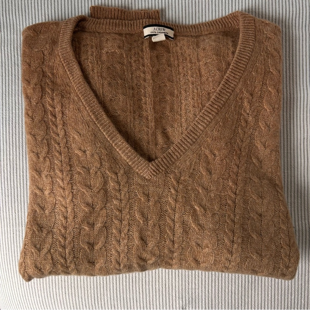 J. Crew Cashmere Cable Knit Sweater
